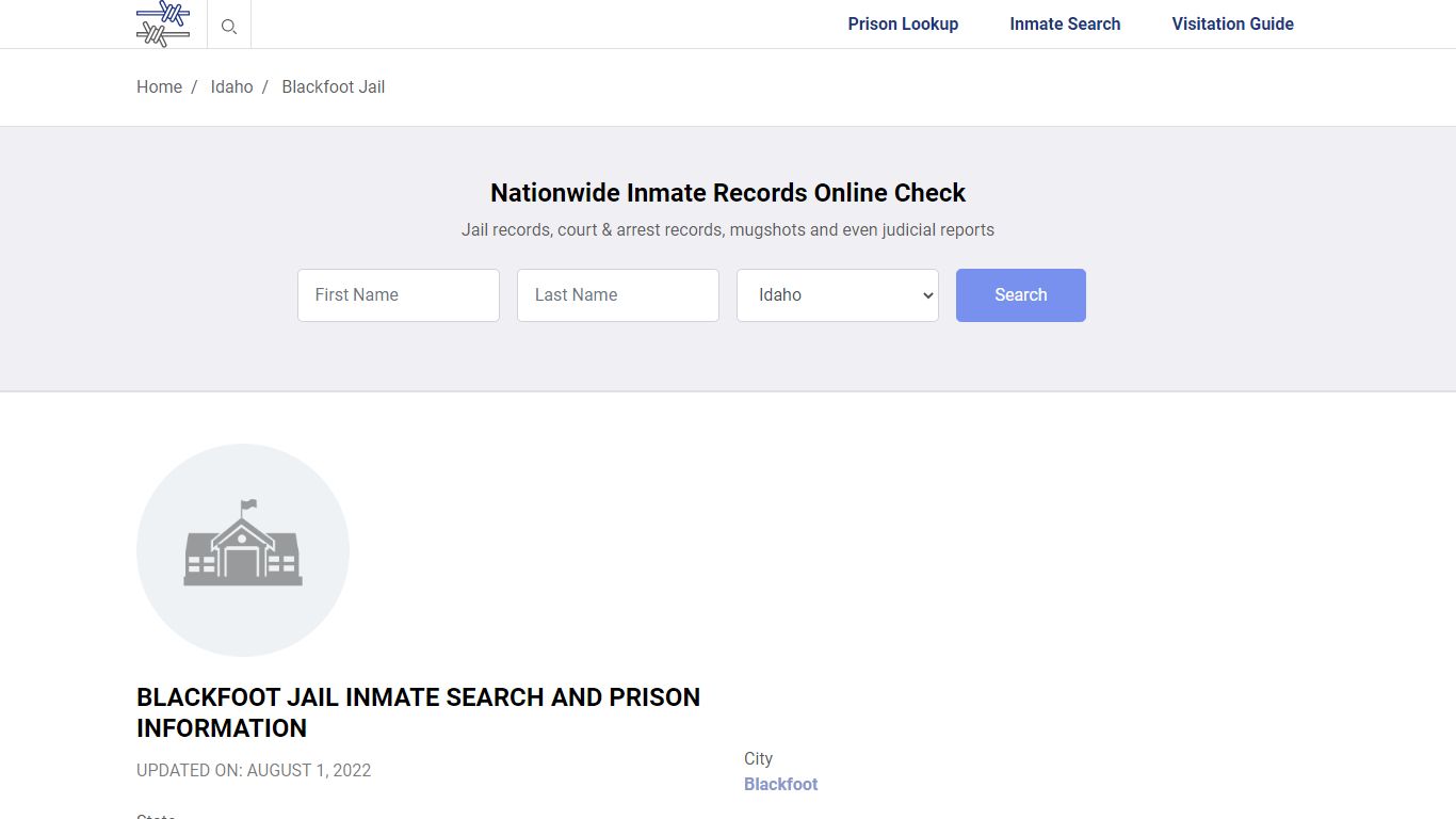 Blackfoot Jail Inmate Search, Visitation, Phone no ...